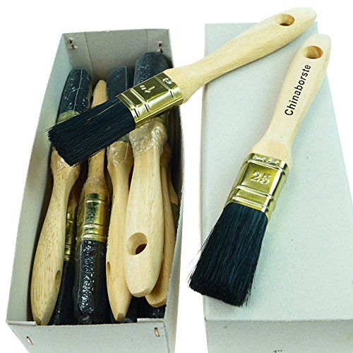 ROTIX-9191 6 x Flachpinsel Lackier-Pinsel 12. Stärke Profi-Qualität 6er-Pack (25 mm) von ROTIX