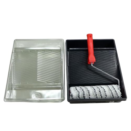 ROTIX Farbroller-Set mit Farwanne 8-teilig (98152) | Innovative Farbwanne mit umweltschonenden Einlegern | profssioneller Farbroller von ROTIX