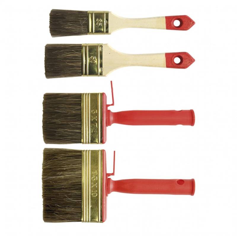 ROTIX Flächenstreicher Holzlasuren-Set, 4-tlg., (Set, 4 St., Pinsel), Flächenstreicher Malerquast Deckenbürste Malerbürste Malerpinsel von ROTIX