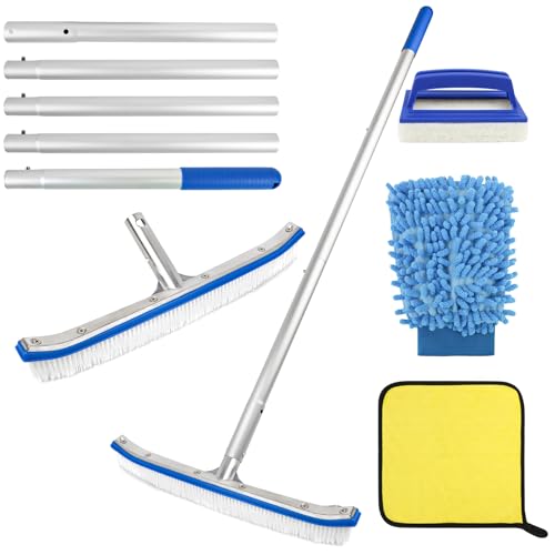 4 Teiliges Poolbürste Set, Pool Reinigungsbürste 45cm, Poolbesen mit Längenverstellbarer Aluminium Griff 180cm, Pool Bürsten Set, Poolreiniger Bürste, Schwimmbad Bürste, Pool Reinigungsset 4 Teiliges Poolbürste Set, Pool Reinigungsbürste 45cm, Poolbesen mit Längenverstellbarer Aluminium Griff 180cm, Pool Bürsten Set, Poolreiniger Bürste, Schwimmbad Bürste, Pool Reinigungsset von ROTKUSZ