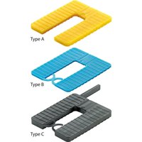 Roto - Euroklick-Set a Typ 2 Unterlegplatten - Unterlegklötze in diversen Größen wü, Kunststoff - 1310 Stück von ROTO