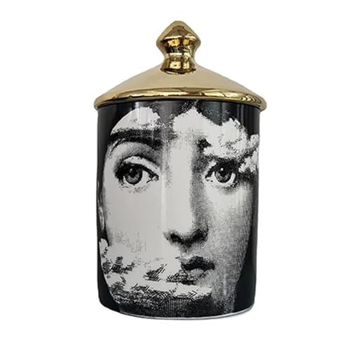 ROTOOY Lina Cavalieri Keramik Aromatherapie Kerzenglas Fornase Stifthalter Beauty Keramik Vorratsglas Mini Vase Kerzenhalter Tablett Home Dekorative Flaschen Deko Gläser (B11) von ROTOOY