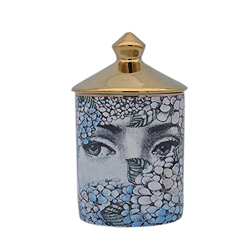 ROTOOY Lina Cavalieri Keramik Aromatherapie Kerzenglas Fornase Stifthalter Beauty Keramik Vorratsglas Mini Vase Kerzenhalter Tablett Home Dekorative Flaschen Deko Gläser (B3) von ROTOOY