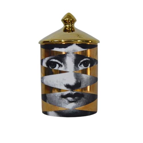 ROTOOY Lina Cavalieri Keramik Aromatherapie Kerzenglas Fornase Stifthalter Schönheit Keramik Vorratsglas Mini Vase Kerzenhalter Tablett Home Dekorative Flaschen Deko Gläser (C4) von ROTOOY