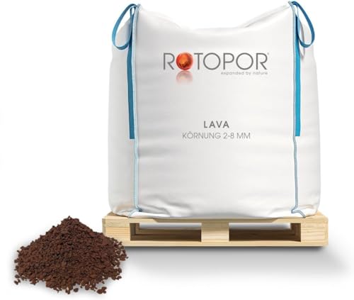 Rotopor Lava Rot Körnung 2-8 mm 1000 Liter BigBag von ROTOPOR