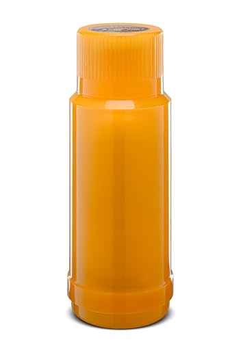 ROTPUNKT Isolierflasche 40 MAX I für heiße u. kalte Getränke I langanhaltender Geschmack - Glaseinsatz I 24 Std heiß 36 Std kalt I BPA frei (Glossy Gold, 1,0 l) von ROTPUNKT