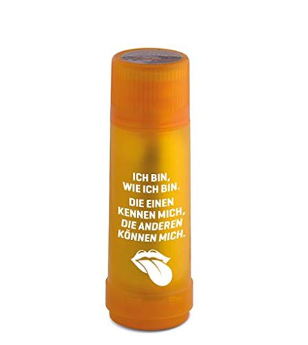 ROTPUNKT Isolierflasche 40 MAX Motto Ich Bin, wie ich Bin | BPA-frei - gesundes Trinken | Made in Germany | Warm + Kalthaltung (Glossy Gold, 750 ml) von ROTPUNKT