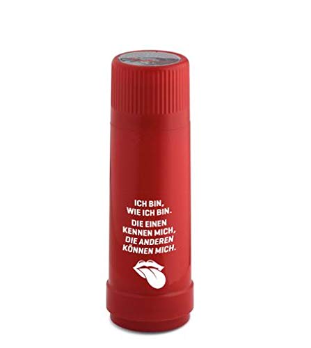 ROTPUNKT Isolierflasche 40 MAX Motto Ich Bin, wie ich Bin | BPA-frei - gesundes Trinken | Made in Germany | Warm + Kalthaltung (Glossy Rubin, 750 ml) von ROTPUNKT