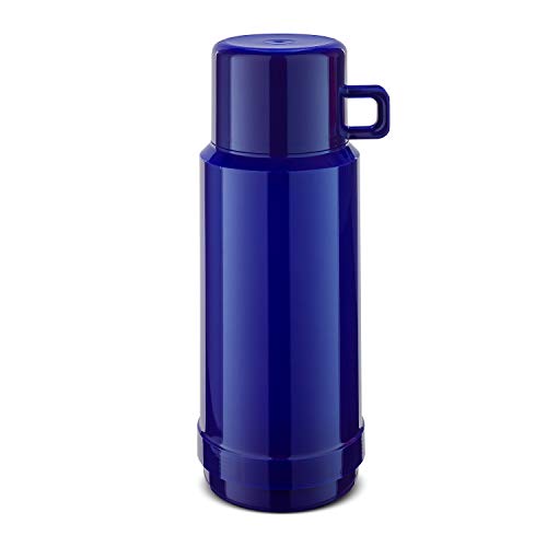ROTPUNKT Isolierflasche 60 JESPER 1,0 l | Zweifunktions-Drehverschluss | BPA Frei - gesundes Trinken | Made in Germany | Warm + Kalthaltung | Glaseinsatz | hyperblue von ROTPUNKT