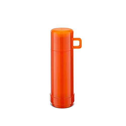 ROTPUNKT Isolierflasche 60 Jesper 0,5 l | Zweifunktions-Drehverschluss | BPA Frei- gesundes Trinken | Made in Germany | Warm + Kalthaltung | Glaseinsatz | Glossy orange von ROTPUNKT