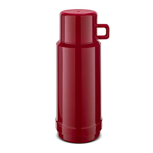 ROTPUNKT Isolierflasche 60 Jesper | Zweifunktions-Drehverschluss | BPA Frei- gesundes Trinken | Made in Germany | Warm + Kalthaltung | Glaseinsatz (1000 ml, Plum) von ROTPUNKT