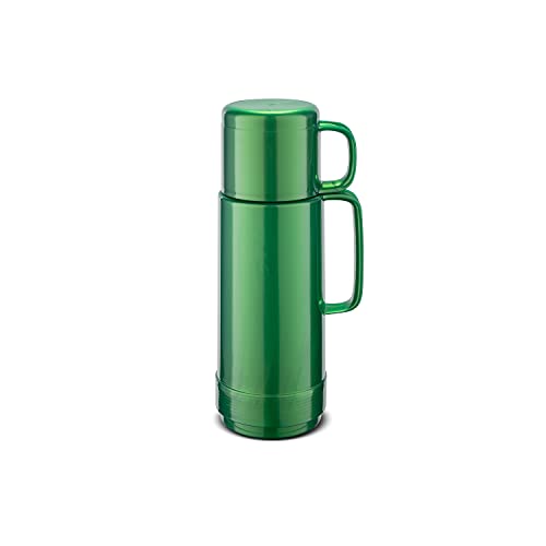 ROTPUNKT Isolierflasche 80 ANDREAS 0,5 l | Zweifunktions-Drehverschluss | BPA Frei - gesundes Trinken | Made in Germany | Warm + Kalthaltung | Glaseinsatz | shiny jade von ROTPUNKT