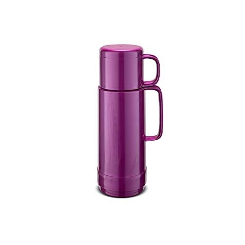 ROTPUNKT hochwertige Isolierflasche 80 I hochwertige Thermoflasche I Thermobecher I auslaufsicher - Griffbecher I Trinkflasche I Isolierkanne I Wasserflasche I 500 ml, shiny grape von ROTPUNKT