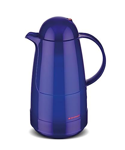 ROTPUNKT Isolierkanne 0,5 L I Lange lebensdauer und langanhaltender Geschmack I Glaseinsatz I Kaffeekanne I Teekanne I Büro (hyperblue, 200) von ROTPUNKT