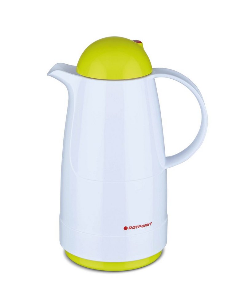 ROTPUNKT Isolierkanne 0,5 ltr. hochwertig I Glaseinsatz I BPA Frei I 24 Std warm 36 std kalt, 0,5 l, (Kaffeekanne I Teekanne, 200 polar/summer squash), Glaskolben aus doppelwandigem Rosalin-Glas von ROTPUNKT