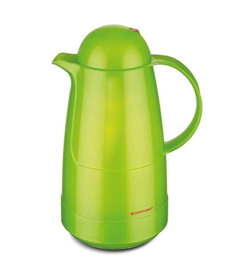 ROTPUNKT Isolierkanne 1,0 Liter 210 I hochwertig I geruchs- und geschmacksneutral, 1 l, (Kaffeekanne I Teekanne), Glaskolben aus doppelwandigem Rosalin-Glas (extra lange Isolierung) von ROTPUNKT
