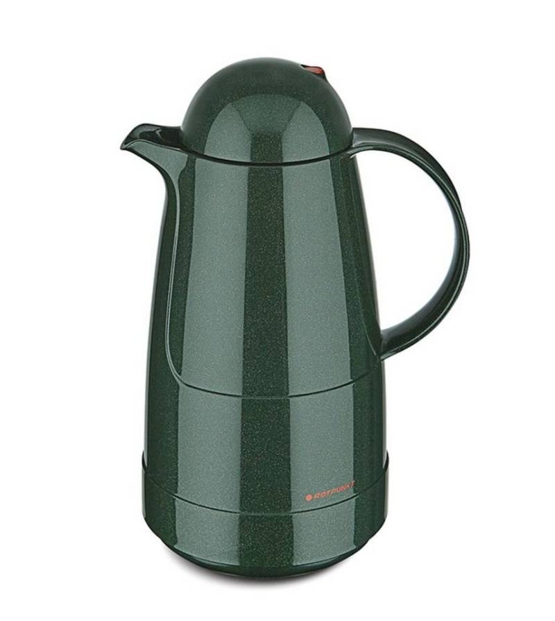 ROTPUNKT Isolierkanne 1,0 Liter 210 I hochwertig I geruchs- und geschmacksneutral, 1 l, (Kaffeekanne I Teekanne), Glaskolben aus doppelwandigem Rosalin-Glas (extra lange Isolierung) von ROTPUNKT