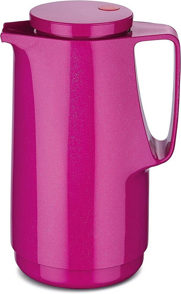 ROTPUNKT Isolierkanne 1,0 Liter Glaseinsatz I hochwertig I langlebig Ivoller Geschmack 760, 1 l, (sparkling pink), Glaskolben aus doppelwandigem Rosalin-Glas von ROTPUNKT