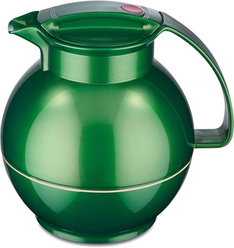 ROTPUNKT Isolierkanne 1,0 Liter I Glaseinsatz I hochwertig I Kugelkanne I große Öffnung, 1 l, (360) Kaffeekanne I Teekanne), Glaskolben aus doppelwandigem Rosalin-Glas von ROTPUNKT