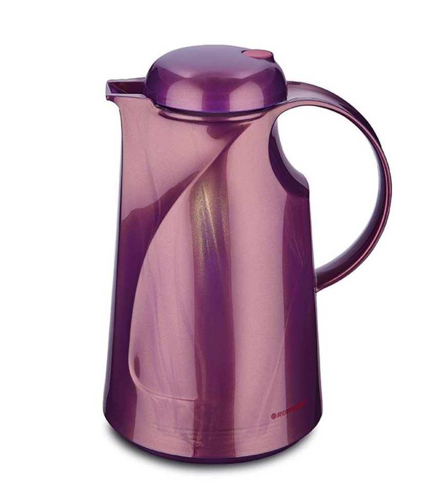 ROTPUNKT Isolierkanne 1,0 ltr. hochwertig I Glaseinsatz I BPA Frei I 24 Std warm 36 std kalt, 1 l, (Kaffeekanne I Teekanne), Glaskolben aus doppelwandigem Rosalin-Glas von ROTPUNKT