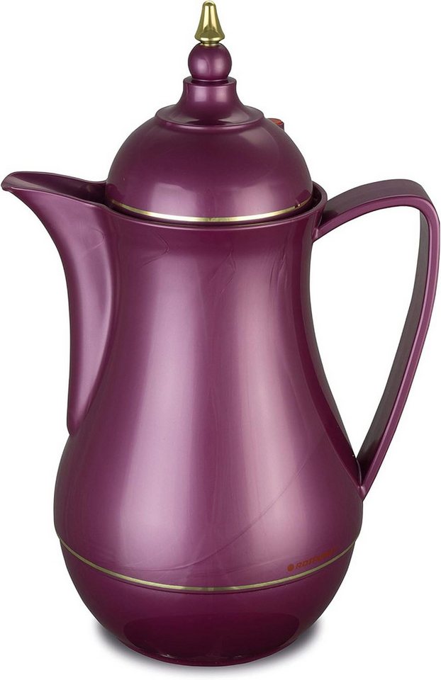 ROTPUNKT Isolierkanne 1,0 ltr. hochwertig I Glaseinsatz I Thermo I 24 std warm 36 Std kalt, 1 l, (Kaffeekanne I Teekanne), Glaskolben aus doppelwandigem Rosalin-Glas von ROTPUNKT