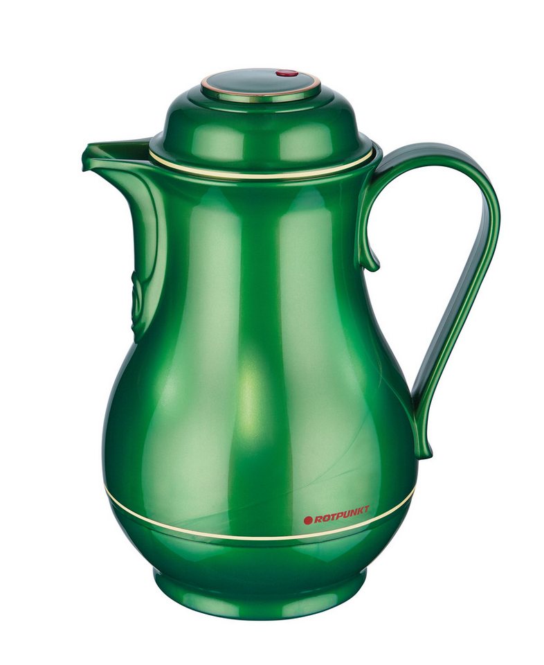 ROTPUNKT Isolierkanne 1,2 Liter I Glaseinsatz I premium Thermokanne I 24 Std heiß, (Kaffeekanne I Teekanne, Thermoflasche), Langanhaltende Isolierung von ROTPUNKT