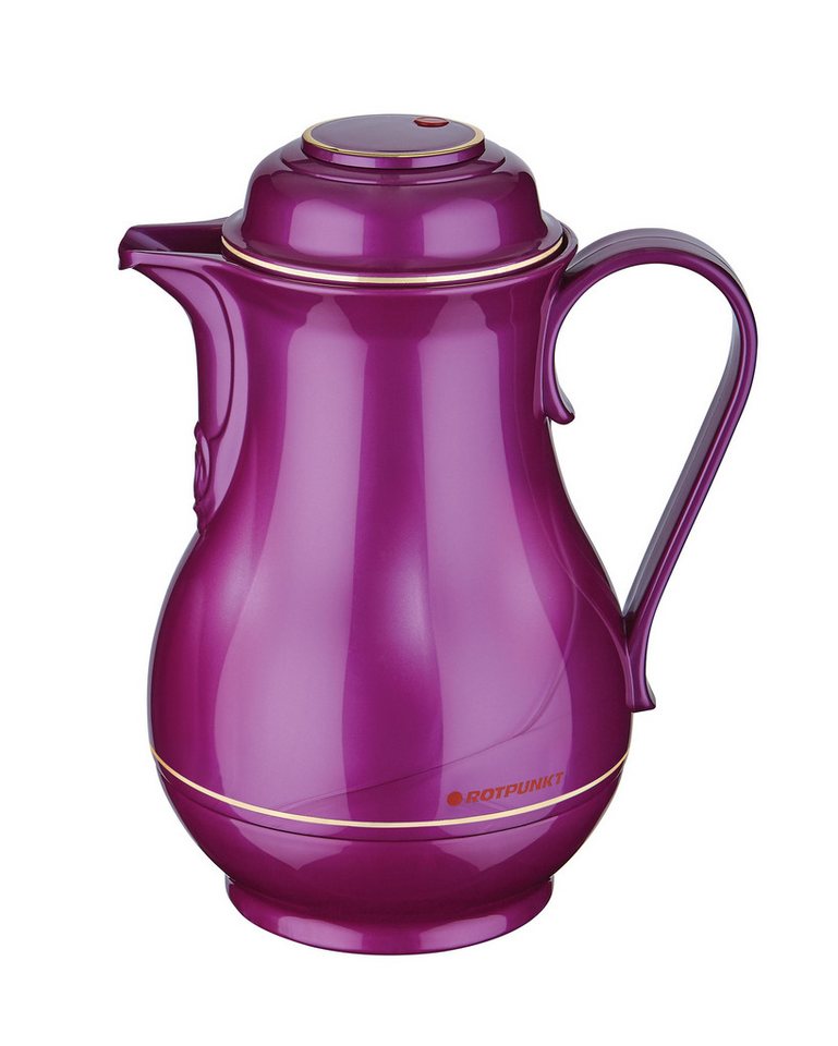 ROTPUNKT Isolierkanne 1,2 Liter I Glaseinsatz I premium Thermokanne I 24 Std heiß, (Kaffeekanne I Teekanne, Thermoflasche), Langanhaltende Isolierung von ROTPUNKT