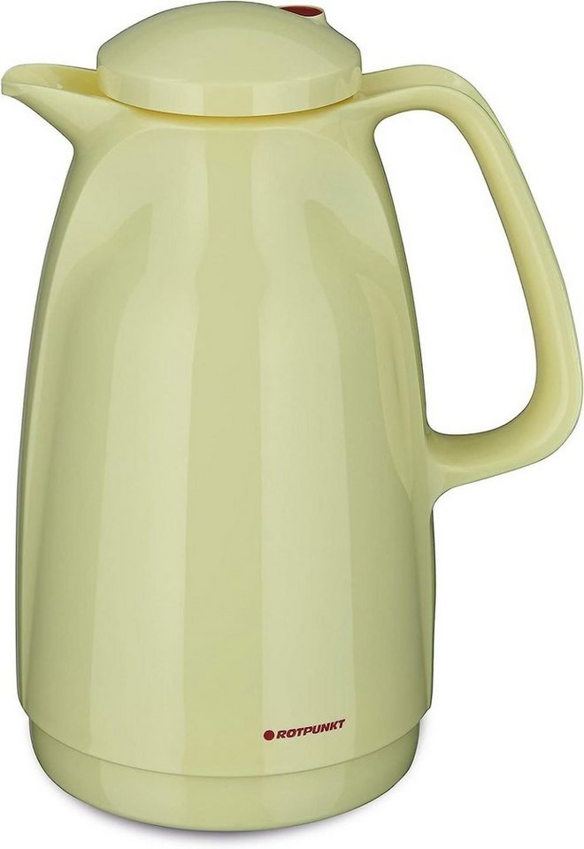 ROTPUNKT Isolierkanne 1,5 Liter Glaseinsatz I hochwertig I langlebig I 24 Std heiß, 1.5 l, (Kaffeekanne I Teekanne), Glaskolben aus doppelwandigem Rosalin-Glas von ROTPUNKT