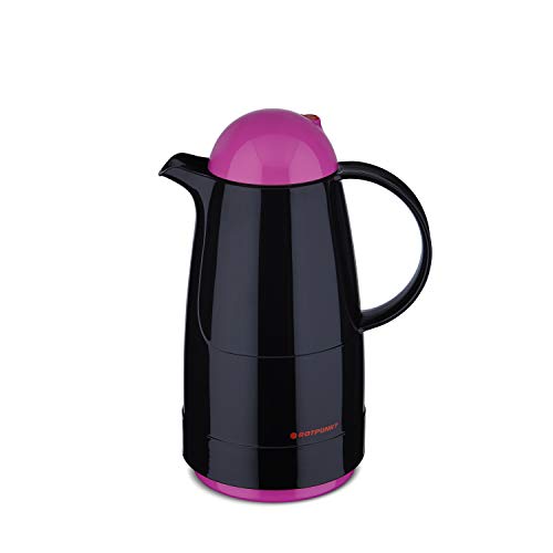 ROTPUNKT Isolierkanne 200 CHRISTINE 0,5 l | Zweifunktions-Drehverschluss | BPA Frei- gesundes trinken | Made in Germany | Warm+Kalthaltung | black/electric bottle pop von ROTPUNKT