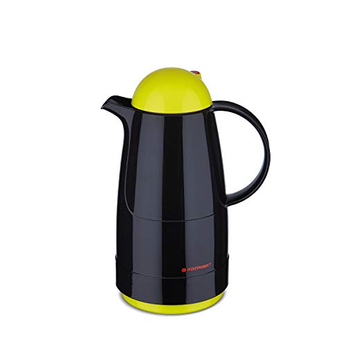 ROTPUNKT Isolierkanne 200 CHRISTINE 0,5 l | Zweifunktions-Drehverschluss | BPA Frei- gesundes trinken | Made in Germany | Warm+Kalthaltung | black/electric summer squash von ROTPUNKT