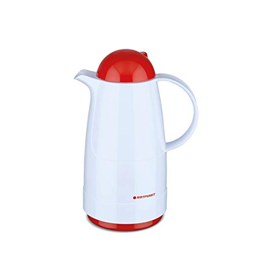 ROTPUNKT Isolierkanne 200 Christine 0,5 l | Zweifunktions-Drehverschluss | BPA Frei- gesundes Trinken | Made in Germany | Warm+Kalthaltung | Polar/Electric Cardinal von ROTPUNKT