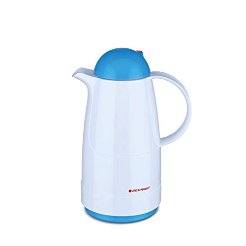 ROTPUNKT Isolierkanne 200 Christine 0,5 l | Zweifunktions-Drehverschluss | BPA Frei- gesundes Trinken | Made in Germany | Warm+Kalthaltung | Polar/Electric Kingfisher von ROTPUNKT