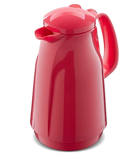 ROTPUNKT Isolierkanne 227 Bella 1,5 l I Deckel - Drehverschluss I BPA-frei I lange Lebensdauer I voller Geschmack | Glaseinsatz I strawberry von ROTPUNKT