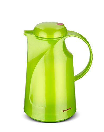 ROTPUNKT Isolierkanne 280 Leonie 1,0 l | Zweifunktions-Drehverschluss | BPA Frei- gesundes Trinken | Made in Germany | Warm + Kalthaltung | Glaseinsatz | Shiny pear von ROTPUNKT