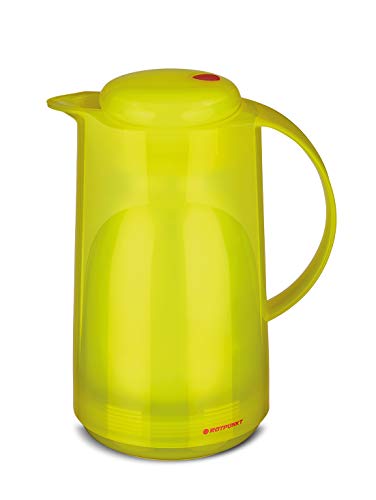 ROTPUNKT Isolierkanne 300 Marla 1,0 l | Zweifunktions-Drehverschluss | BPA Frei- gesundes Trinken | Made in Germany | Warm + Kalthaltung | Glaseinsatz | Glossy Canary von ROTPUNKT