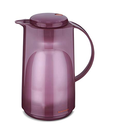 ROTPUNKT Isolierkanne 300 Marla 1,0 l | Zweifunktions-Drehverschluss | BPA Frei- gesundes Trinken | Made in Germany | Warm + Kalthaltung | Glaseinsatz | Glossy korund von ROTPUNKT