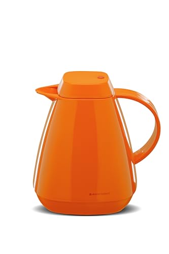 ROTPUNKT Isolierkanne 650 LIEKE 1,0 l | Zweifunktions-Drehverschluss | BPA-frei - gesundes Trinken | Made in Germany | Warm + Kalthaltung | Glaseinsatz | Pumpkin von ROTPUNKT