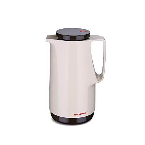 ROTPUNKT Isolierkanne 760 Maxima 1,0 l | Zweifunktions-Drehverschluss | BPA-frei - gesundes Trinken | Made in Germany | Warm + Kalthaltung | Glaseinsatz | Latte Macchiato von ROTPUNKT