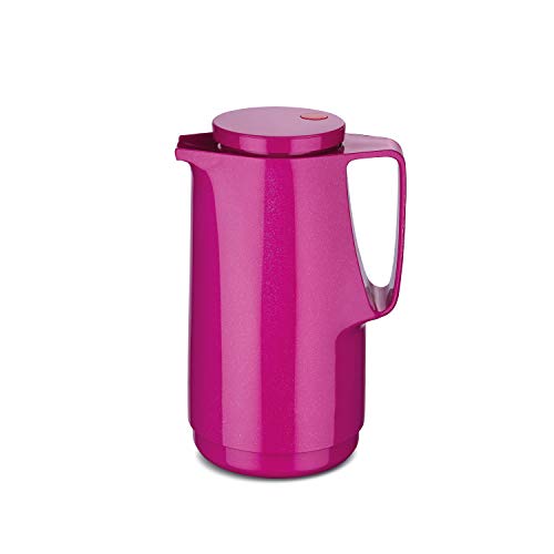 ROTPUNKT Isolierkanne 760 Maxima 1,0 l | Zweifunktions-Drehverschluss | BPA-frei - gesundes Trinken | Made in Germany | Warm + Kalthaltung | Glaseinsatz | Sparkling pink von ROTPUNKT