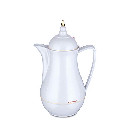 ROTPUNKT Isolierkanne 915 SEMA 0,5 l | Zweifunktions-Drehverschluss | BPA-frei - gesundes Trinken | Made in Germany | Warm + Kalthaltung | Glaseinsatz | Shiny White ROTPUNKT Isolierkanne 915 SEMA 0,5 l | Zweifunktions-Drehverschluss | BPA-frei - gesundes Trinken | Made in Germany | Warm + Kalthaltung | Glaseinsatz | Shiny White von ROTPUNKT