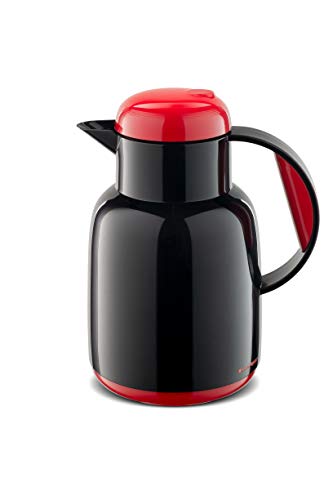 ROTPUNKT Isolierkanne 970 JENNE 1,0 l I Premium Thermokanne I Thermoflasche I hochwertig I Glaseinsatz I hält bis zu 24 std heiß von ROTPUNKT