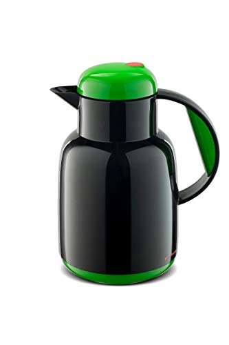 ROTPUNKT Isolierkanne 970 I 1,0 Liter I Glaseinsatz - 24h Heiß / 36h Kalt, BPA-freier Kunststoff, Robust & Langlebig, Kaffee, Tee, Geschmacksneutral von ROTPUNKT