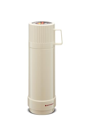 ROTPUNKT Premium Isolierflasche 65 I Thermokanne I Trinkflasche I isolierkanne I schadstoffrei I Thermoflasche I Glaseinsatz - 24 Std Heiß (eggshell c860) von ROTPUNKT