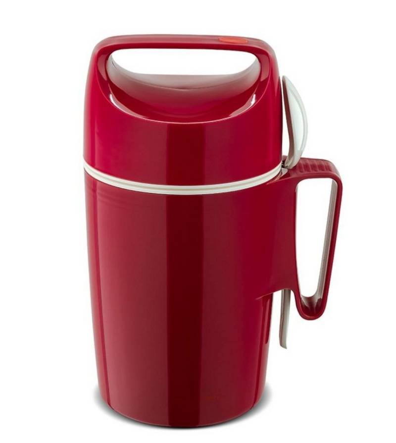 ROTPUNKT Thermobehälter 0,85 ml Speisegefäß I langanhaltender Geschmack I hochwertig, (plum), hochwertiger Glaseinsatz, bruchsicher von ROTPUNKT