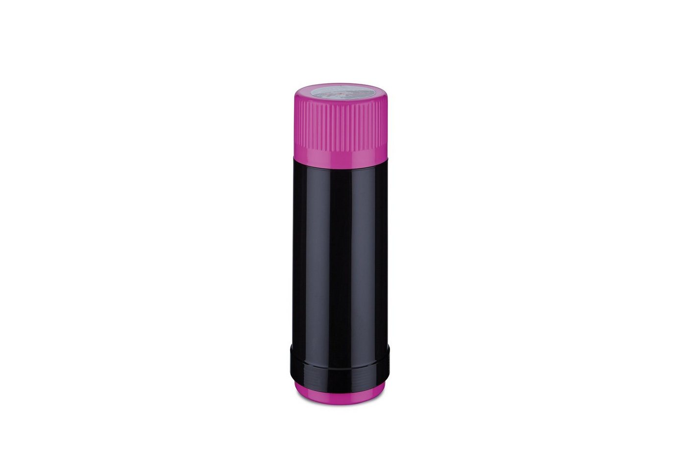 ROTPUNKT Thermoflasche Isolierflasche 0,75 ltr. I auslaufsicher I Glaseinsatz I langlebig, 24 Std heiß 36 Std kalt I 40 black/bottlepop von ROTPUNKT