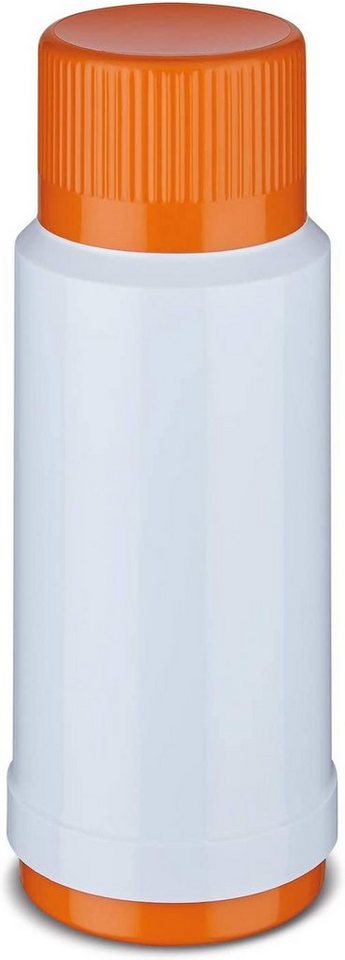 ROTPUNKT Thermoflasche Isolierflasche 1,0 ltr. I auslaufsicher I Glaseinsatz I BPA-Frei, 24 Std heiß 36 Std kalt I 40 polar/clementine von ROTPUNKT
