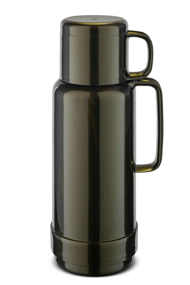 ROTPUNKT Thermoflasche Thermoflasche 1,0 Liter I 80 Glaseinsatz I hochwertig I 24 Std warm, doppelwandiger Glaseinsatz von ROTPUNKT