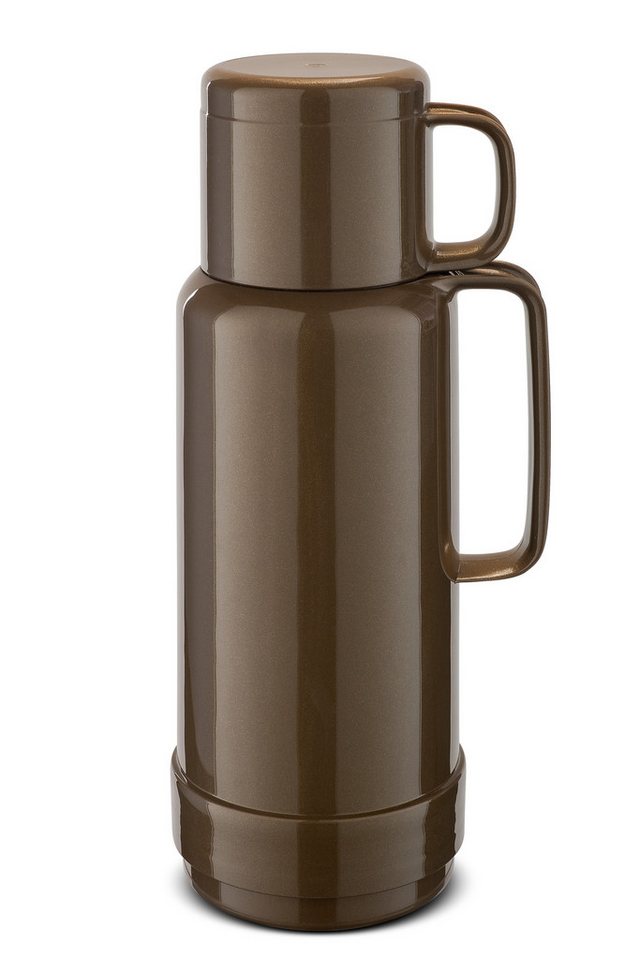 ROTPUNKT Thermoflasche Thermoflasche 1,0 Liter I 80 Glaseinsatz I hochwertig I 24 Std warm, doppelwandiger Glaseinsatz von ROTPUNKT