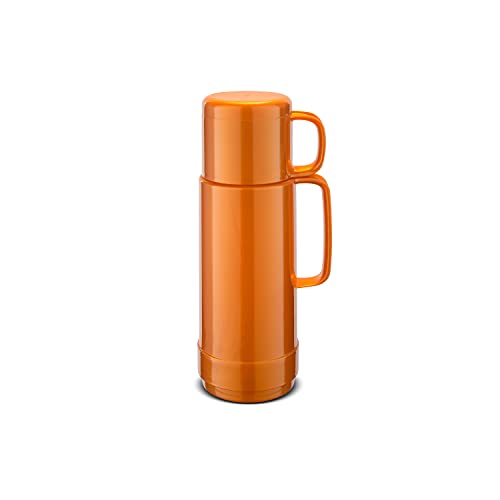 ROTPUNKT hochwertige Isolierflasche 80 I Premium Thermoflasche I Auslaufsicherer Deckel dient als Becher I Glaseinsatz - verspiegelt I Büro I outdoor 500 ml, shiny fox von ROTPUNKT