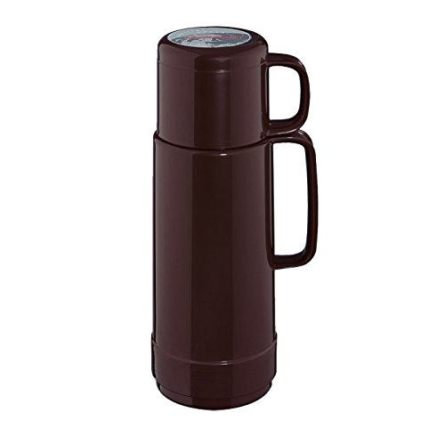 Rotpunkt Isolierflasche 80" 0,5l in schwarz-kirschrot, Edelstahl, 20 x 10 x 10 cm von ROTPUNKT